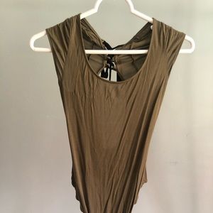 Green lace up body suit